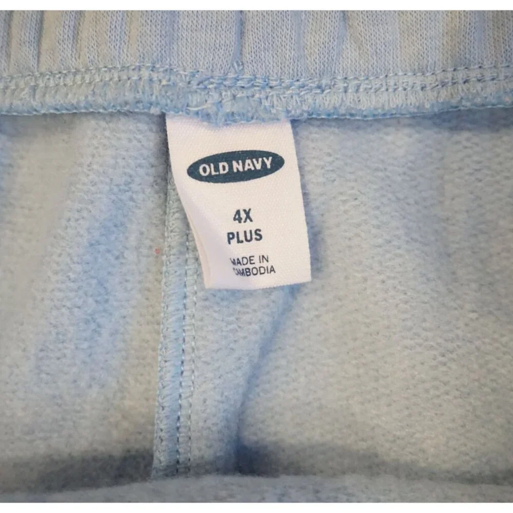 Old Navy (2) French-Terry Cozy Fleece, Blue & Orange Joggers - Size 4X Plus NWT - Picture 5 of 12
